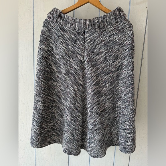 WORTHINGTON BOUCLE TEXTURE MIDI SKIRT Size 6 Womens Belted 30" Waist Nubby Tweed - Picture 3 of 8